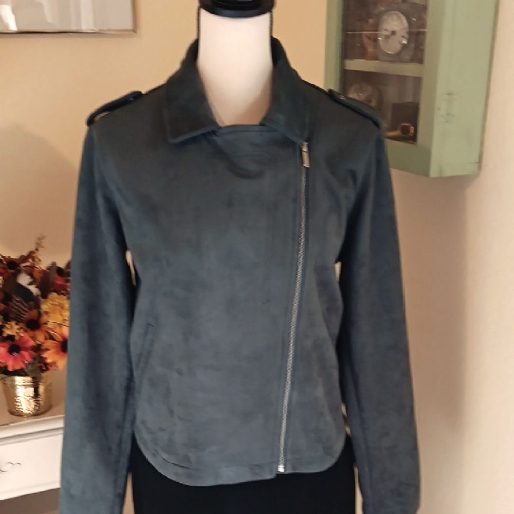 Lauren Conrad Warm Blue Green Women's Jacket. Moto